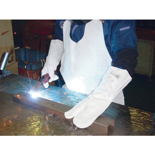 TRUSCO Welding Thick Cowhide Gloves 3 Fingers TYK-T3 1 Pair