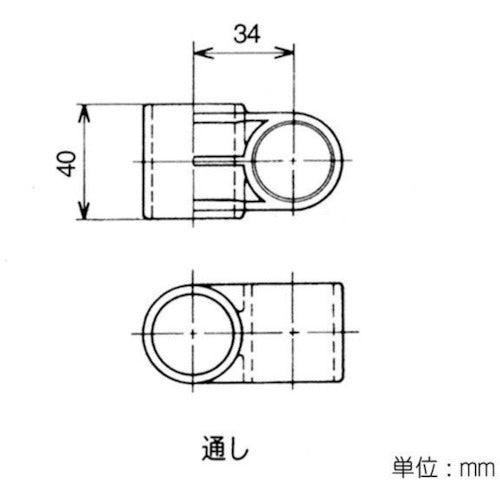 ＹＡＺＡＫＩ　プラスチックジョイント　Ｊ−１５０Ｂ　Ｓ　アイボリー　クロス用　イレクター　Φ２８用　J150BSIVO　1 個