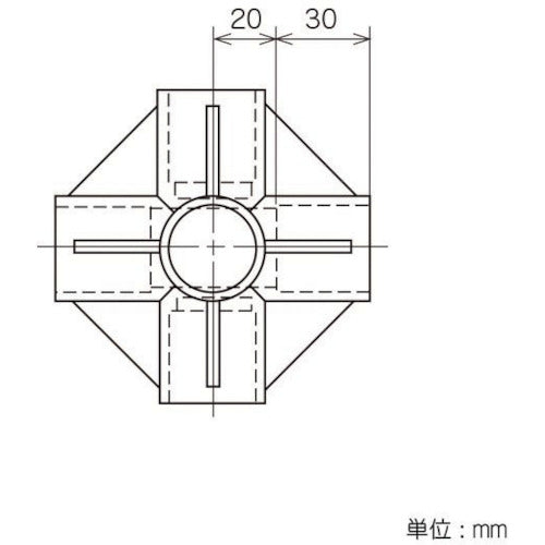 ＹＡＺＡＫＩ　プラスチックジョイント　Ｊ−１５Ａ　Ｓ　ブラック　枠／パイプのつなぎ用　イレクター　Φ２８用　J15ASBL　1 個