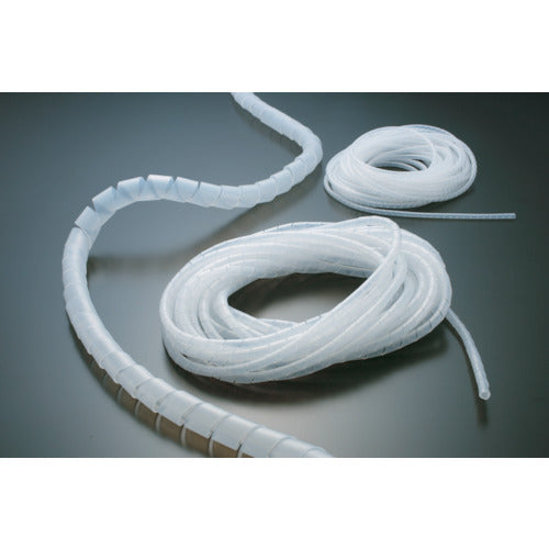 ＴＲＵＳＣＯ　スパイラルチューブ　１０ｍ　結束径Φ２０．０〜１００．０白　TSP24W　1 巻