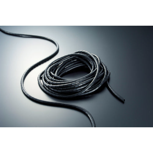 ＴＲＵＳＣＯ　スパイラルチューブ　１０ｍ　結束径Φ１．５〜１０．０　黒　TSP3BK　1 巻