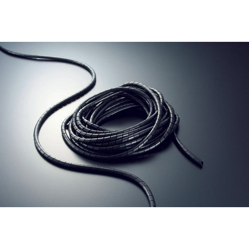 TRUSCCO 나선형 튜브 10m 결속 직경 Φ3.2~25.0 블랙 TSP4BK 1권