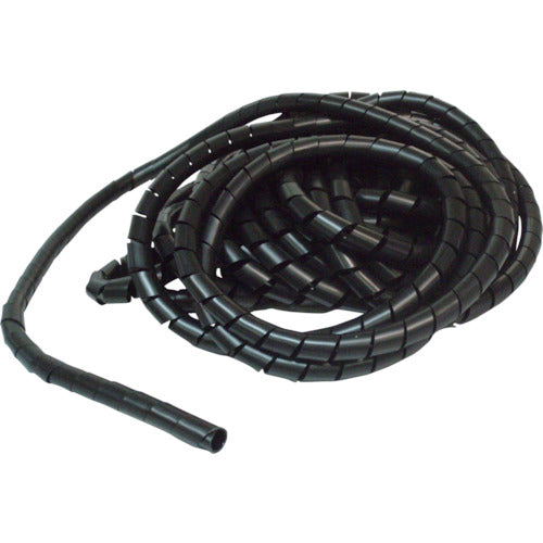 ＴＲＵＳＣＯ　スパイラルチューブ　１０ｍ　結束径Φ１２．０〜３５．０　黒　TSP15BK　1 巻