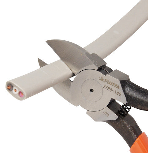 Fujiya Electric VA Nippers (Round Blade, Spring Attached) 77RS-185 1 Piece