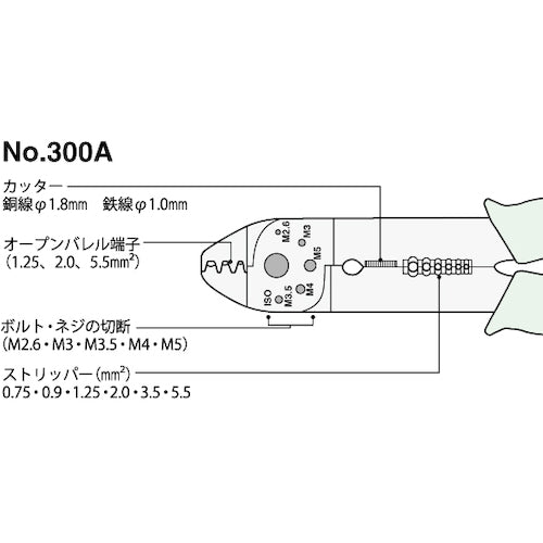 ＭＡＲＶＥＬ　電工ペンチ　M300A　1 丁