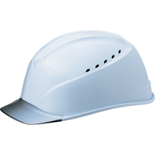 Tanizawa Air Light S Helmet (Transparent visor type, with grooves and ventilation holes) Transparent visor: Gray / Hat color: White 1230-JZV-V2-W3-J 1 pc