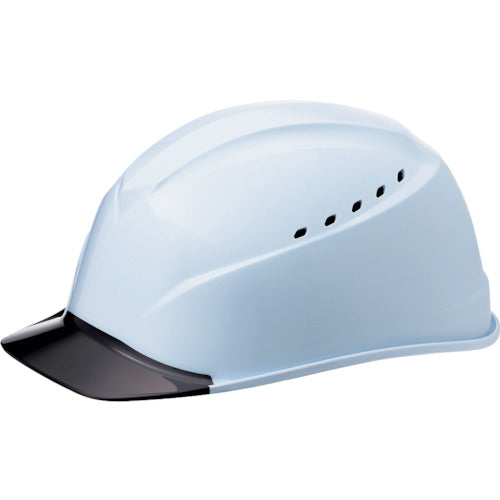 Tanizawa Air Light S Helmet (Transparent visor type, with grooves and ventilation holes) Transparent visor: Black / Hat color: White 1230-JZV-V7-W3-J 1 pc