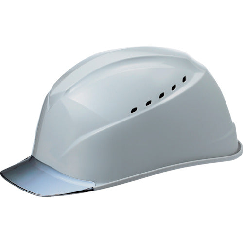 Tanizawa Air Light S Helmet (Transparent visor type, with grooves and ventilation holes) Transparent visor: Gray / Hat color: Gray 1230-JZV-V2-GR5-J 1 pc