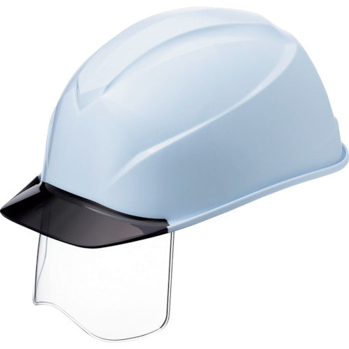 Tanizawa Air Light S Helmet (Transparent Visor Type, with Groove, with Shield) Transparent Visor: Black / Hat Color: White 123VJ-SH-V7-W3-J 1 pc