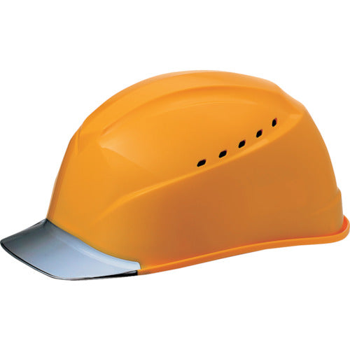 Tanizawa Air Light S Helmet (Transparent visor type, with grooves and ventilation holes) Transparent visor: Gray / Hat color: Yellow 1230-JZV-V2-Y5-J 1 pc