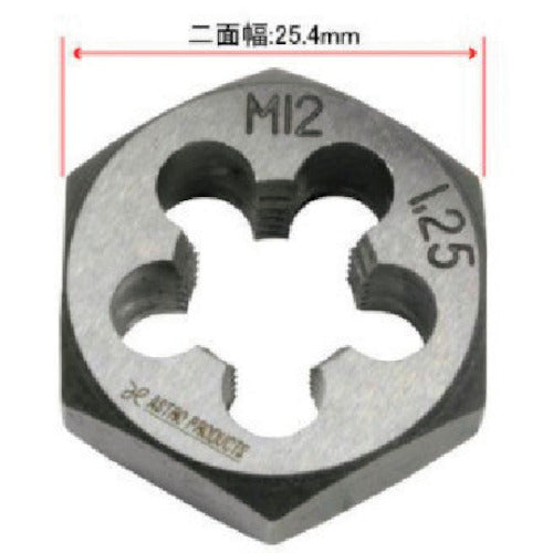 Astro Products Hexagonal Thread Cutting Die M12 x 1.25 2011000011352 1 piece