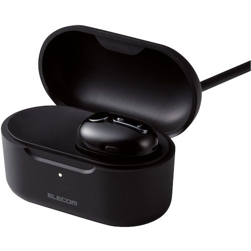 ELECOM Bluetooth Headset, Ultra Small, HSC32MP, with Charging Case, Black, LBT-HSC32MPBK, 1 pc