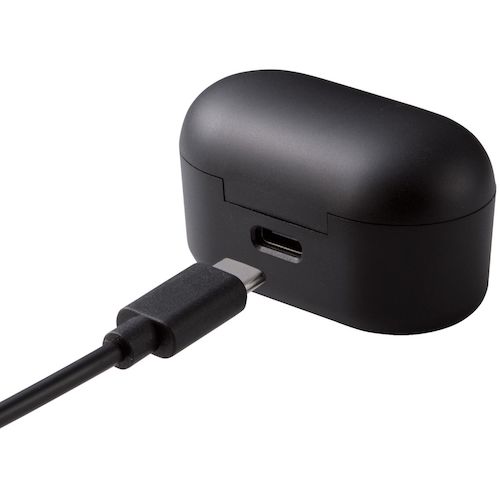 ELECOM Bluetooth Headset, Ultra Small, HSC32MP, with Charging Case, Black, LBT-HSC32MPBK, 1 pc