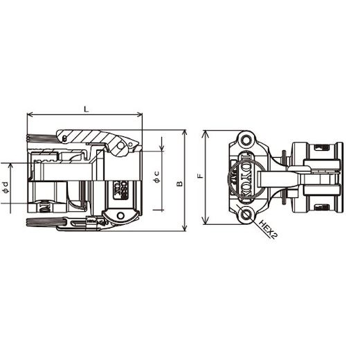 Toyox hose fitting (stainless steel) Toyo Connector TC6-CS type Suitable for hose 38 mm Fitting standard R1-1/2 TC6-CS38 TC6-CS38 1 piece