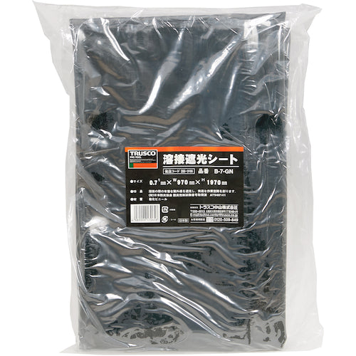 ＴＲＵＳＣＯ　溶接遮光シートのみ　０．７０ＴＸＷ９７０ＸＨ１９７０　緑　B-7-GN　1 枚
