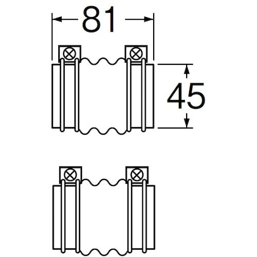 SANEI Bus Three-Mountain Bellows T48-3 1 pc