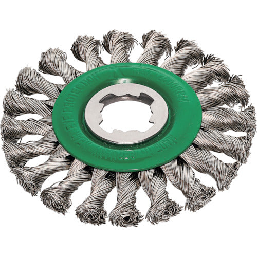 LESSMANN X-LOCK 매듭 휠 브러쉬 Φ115 스테인리스 선경 0.5 472.81X.JP 1개