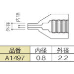 白光　ノズル　０．８ｍｍ　ＳＳ型　A1497　1 本