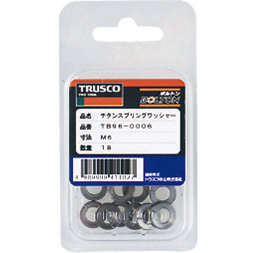 ＴＲＵＳＣＯ　スプリングワッシャー　チタン　サイズＭ３　７０個入　TB96-0003　1 PK