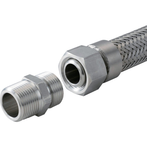 Technoflex Cap Nut Adapter Type Flexible Hose S225T-10AX500L Male x Male Adapter 304SS S225T-10AX500L MXM 304SS 1 piece