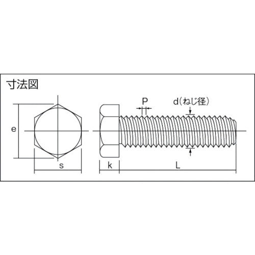 ＴＲＵＳＣＯ　六角ボルト　チタン　強度Ｔｉ２　全ネジ　Ｍ５Ｘ３５　４本入　TB93-0535　1 PK