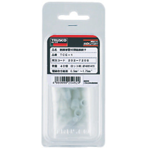 ＴＲＵＳＣＯ　絶縁被覆付閉端接続子ＣＥ−８　（１２個入）　T-CE-8　1 PK