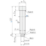 TRUSCO Runner Lock Pin (Hard Lock Straight) T-RRLH4-45 1 piece