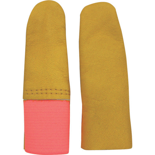 WINCESS Cowhide Finger Sleeve for Men, Orange, 4017M2-OR, 1 Pack