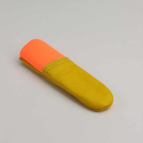 WINCESS Cowhide Finger Sleeve for Men, Orange, 4017M2-OR, 1 Pack