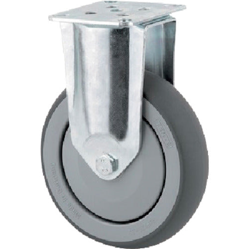 Tente Caster Plate-type Caster "AGILA" (Elastomer Wheel) φ75 Fixed Type 2478PJP075P60 1 pc
