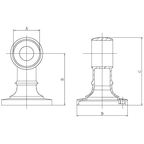 ＴＲＵＳＣＯ　クロームブラケット　Φ１３　通　TCRB-13T　1 個