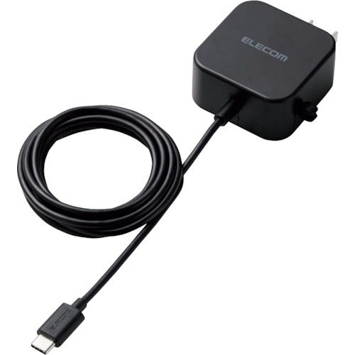 ELECOM AC Charger 2.4A Output USB-C Cable Integrated 1.5m Black MPA-ACC20BK 1 pc