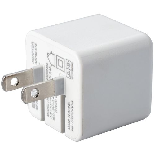 ELECOM AC Charger 2.4A Output USB-A Female 2 Ports Cube Type White MPA-ACU11WH 1 pc