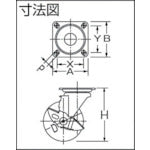 ＴＲＵＳＣＯ　プレス製省音キャスター　ゴム車輪・ステンレス金具　自在Ｓ付Φ１５０　TXSJB-150　1 個