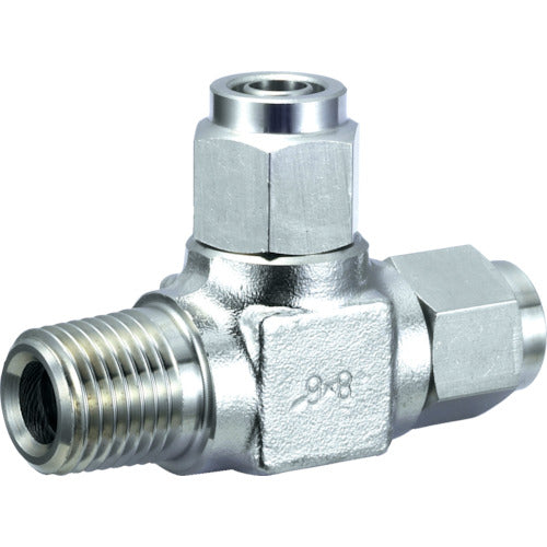 TRUSCO SUS 메일 런티 적용 튜브 직경 6X4 나사 R3/8 TS6-03RT 1개