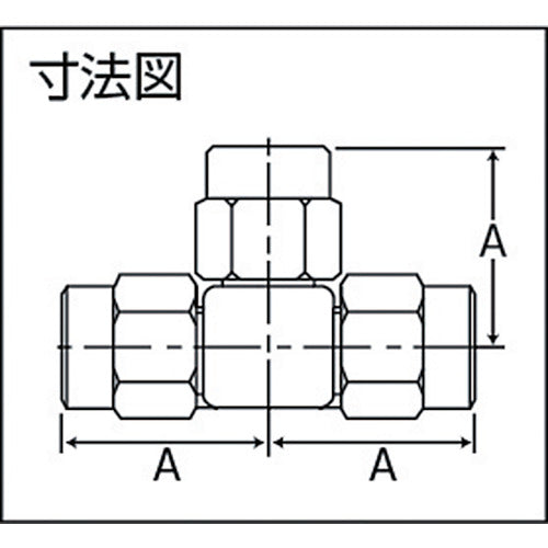 ＴＲＵＳＣＯ　ＳＵＳユニオンティ　適用チューブ径４Ｘ２　TS4-00UT　1 個