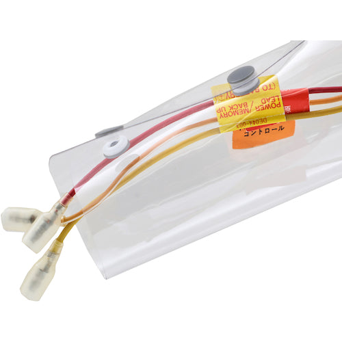 TRUSCO Hook-and-loop bundling protection tube, clear type, 5m, 50mm, TOLT-50, 1 roll