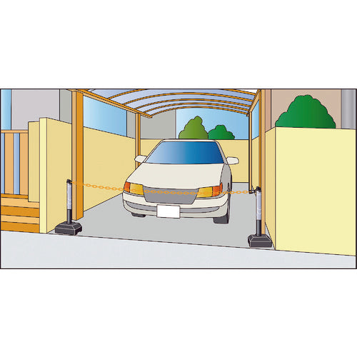 Relex Plastic Chain 6.5m Built-in Telescopic Pole Varineo (Stand Type) Set of 2 BN-665WST2 1 piece