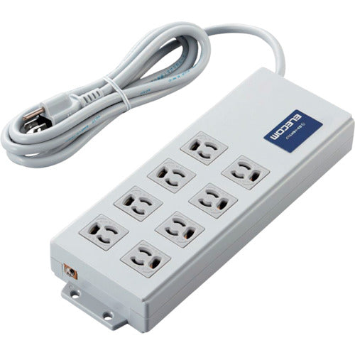 エレコム　法人用タップ　ボックス型　３Ｐ８口　２ｍ　一括スイッチ　雷ガード　ノイズフィルター　T-H0520SKFR　1 個