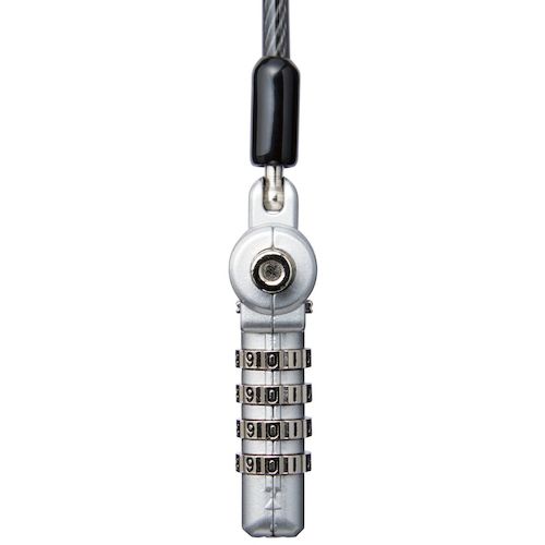 ELECOM 보안 와이어 잠금 다이얼 실린더 자물쇠 멀티 용 ESL-404 1 개