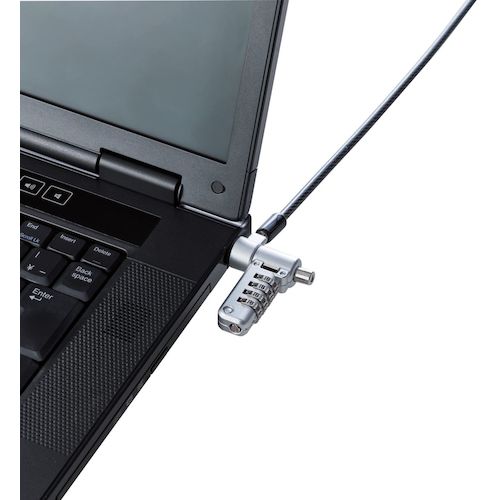 ELECOM 보안 와이어 잠금 다이얼 실린더 자물쇠 멀티 용 ESL-404 1 개