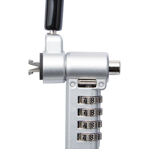 ELECOM 보안 와이어 잠금 다이얼 실린더 자물쇠 멀티 용 ESL-404 1 개