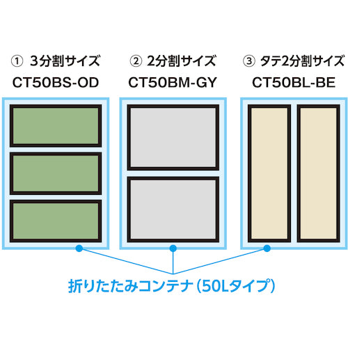 ＴＲＵＳＣＯ　【在庫限り】折りたたみコンテナ５０Ｌ用バック　Ｌサイズ　Ｗ１６０ＸＤ４７０ＸＨ２９０　ベージュ　CT50BL-BE　1 個