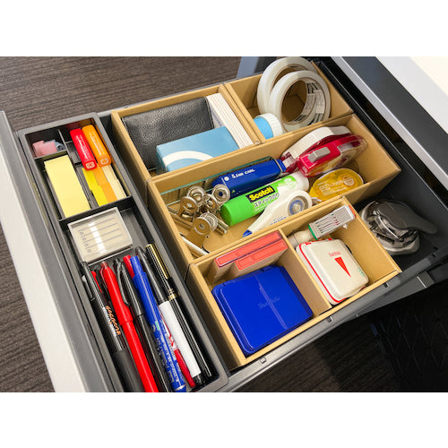 TRUSCO Cardboard Desk Organizer Box S 102 x 154 x 62 mm TDSBX-1 1 pc