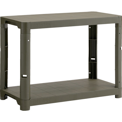 TRUSCO Plastic Shelf, Height 658, 2 Tier Type, Comes with 4 Corner Caps, Matte OD, TPT-2342C-MOD, 1 Unit