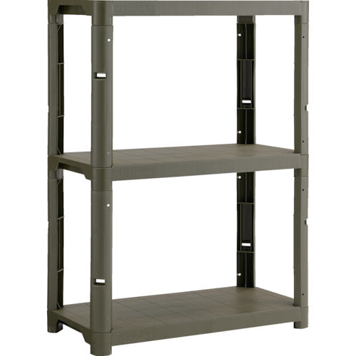 TRUSCCO 플라스틱 선반 높이 1229-3단 타입 코너 캡 4개 부착 무광택 OD TPT-4343C-MOD 1대