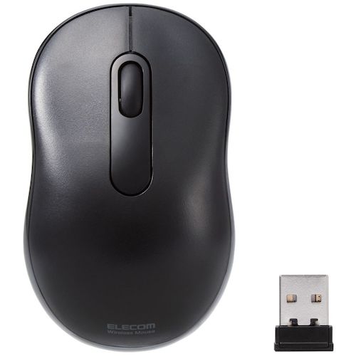 ELECOM Wireless Mouse, Optical, S Size, Antibacterial, Black, M-DY10DRSKBK, 1 pc