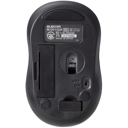 ELECOM Wireless Mouse, Optical, S Size, Antibacterial, Black, M-DY10DRSKBK, 1 pc