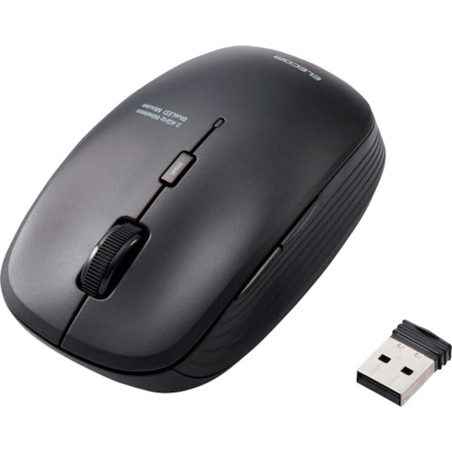ELECOM Blue LED Mouse Wireless 5 Buttons Quiet Antibacterial Black M-BL21DBSKBK 1 pc