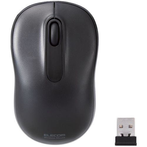 ELECOM 무선 마우스 광학식 M 사이즈 항균 블랙 M-DY11DRSKBK 1개